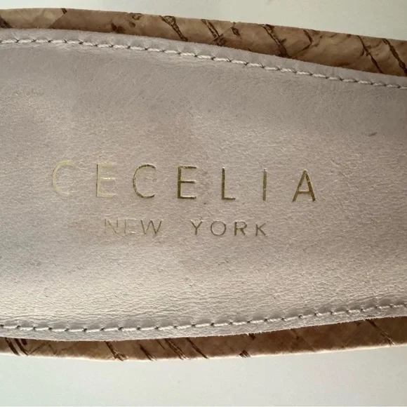 Cecelia New York Tan Cork Mules with Floral Detail - Picture 6 of 6